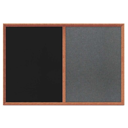 United Visual Products Enclosed Corkboard, 1 Door, 48"x36", 4" Fra, UV3423-SATIN-CORK UV3423-SATIN-CORK